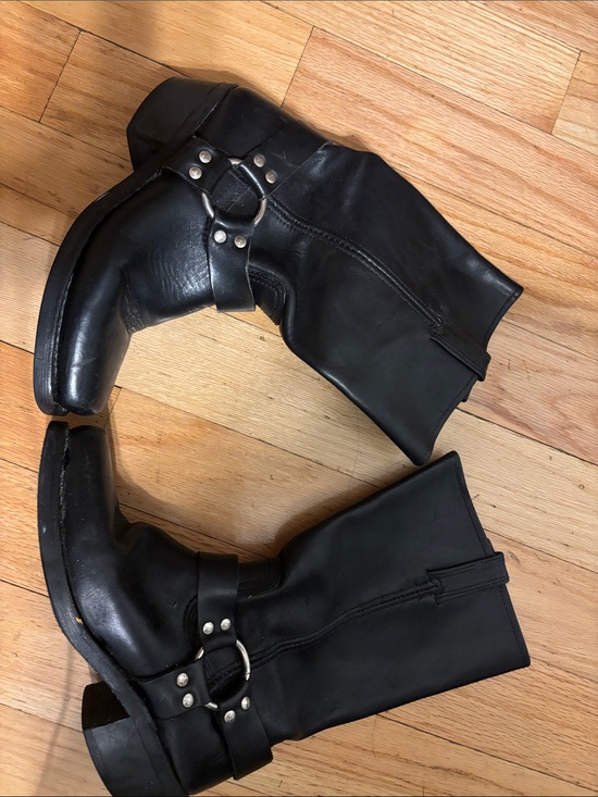 Frye Shoes - Frye Black Leather Harness Boots